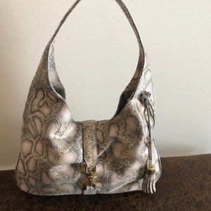 G.I.L.I. Snakeskin Leather Hobo Bag